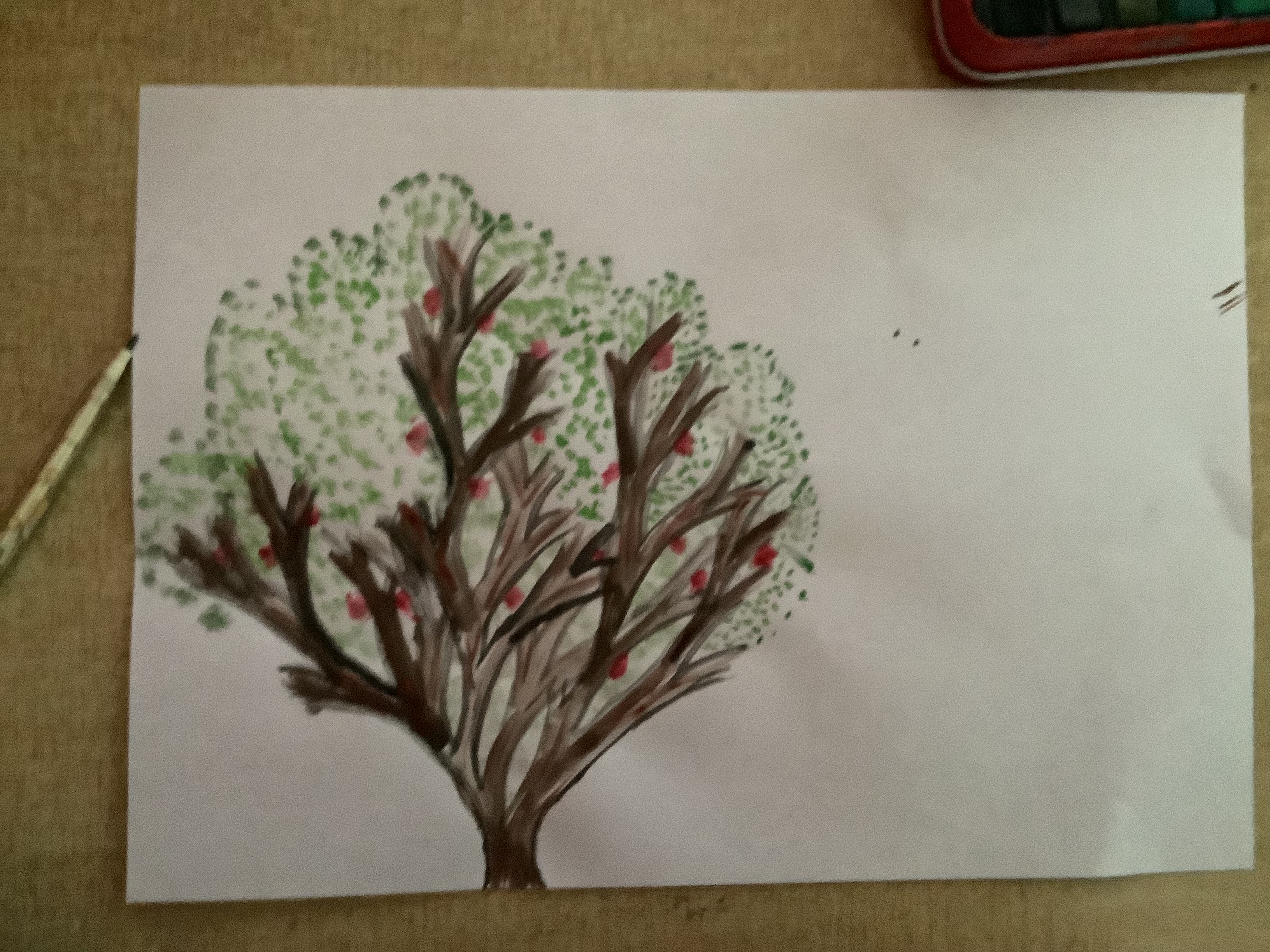 Anaya's hand painted tree